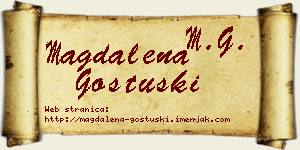 Magdalena Gostuški vizit kartica